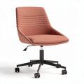 Bureau stoel met verstelbare hoogte en stof in salmon kleur 62 x 62 x 83cm
