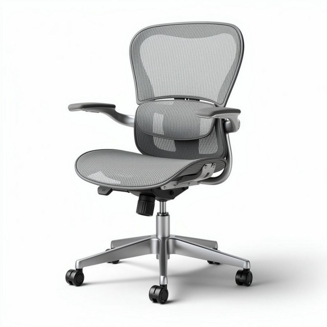 Ergonomische bureaustoel met mesh bekleding grijs 65 x 65 x 100cm